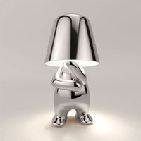 Misterlamp Moderne wiederaufladbare LED-Tischleuchte – Rücksichtsvolles Silber