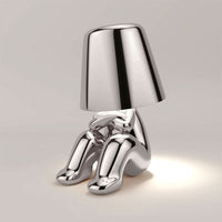 Misterlamp Moderne wiederaufladbare LED-Tischleuchte – Raub von Silber
