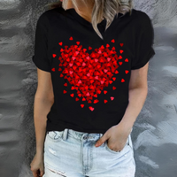 Heidi-Mode | Bequemes Herzshirt – Schwarz