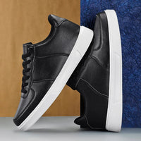 Lopez | Herren Leder Turnschuhe – Schwarz