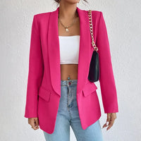 Ellise - Stylischer Blazer – Rosenrot