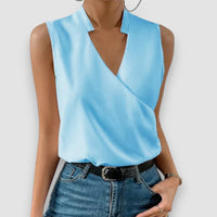Bula | Sommertop Mit V Ausschnitt Für Damen – Himmelblau