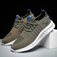 Laufschuhe für Herren - Bequeme Sommersportschuhe für breite Füße – Oliv