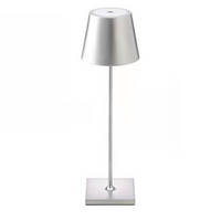 Moderne Drahtlose LED-Beleuchtung | Sommerliche Tischlampe – Silber