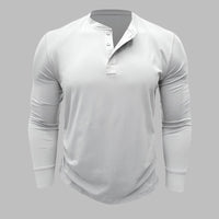 Kurzarm Henley T-shirt für Herren – Modernes Kurzarmshirt Für Sommer – Weiß