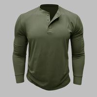 Kurzarm Henley T-shirt für Herren – Modernes Kurzarmshirt Für Sommer – Grün