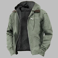 Max Sommerjacke | Leichte Baumwolle Übergangsjacke Mit Kapuze – Olivgrün