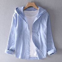 Monika | Sommerliche Kapuzenbluse – Blau