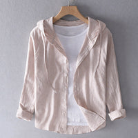 Monika | Sommerliche Kapuzenbluse – Beige