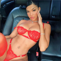 Lauren | 2-teiliges italienisches Dessous-Set – Rot