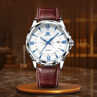 Sterling | Elegante Multifunktionsuhr – Leder Braun Blau