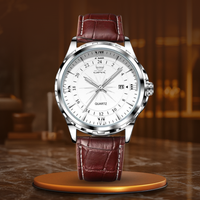 Sterling | Elegante Multifunktionsuhr – Leder Braun Weiß