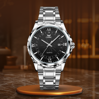 Sterling | Elegante Multifunktionsuhr – Stahl Silber Schwarz
