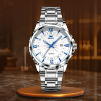 Sterling | Elegante Multifunktionsuhr – Stahl Silber Blau