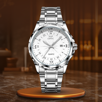 Sterling | Elegante Multifunktionsuhr – Stahl Silber Weiß