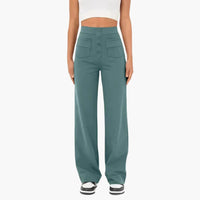 Komfortable Damen Stretch-Hose – Steingrün