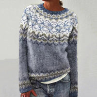 LOCKER GESTRICKTER PULLOVER | BEQUEME, MODERNE STRICKMODE – Hellblau