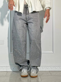 Gertrud | Diamant-Hose – Grau