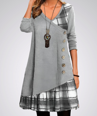 EDWINA - VINTAGE KLEID – Grau