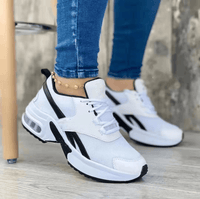 Damen Freizeit Sneaker Bequem Modern – Weiß
