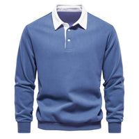 Herren Langarm Pullover – Blau