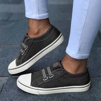 Damen Slip-On Sneaker Casual Leder – Schwarz
