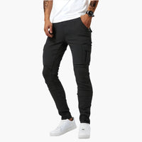 Stretch Cargo Herren Jeans – Schwarz