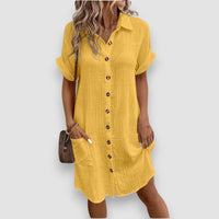 Mila | Luftig, bequem und elegant Sommerkleid – Gelb