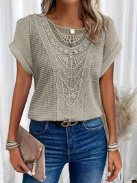 Nadine | Lässige Eleganz Spitzen T Shirt – Farbe8