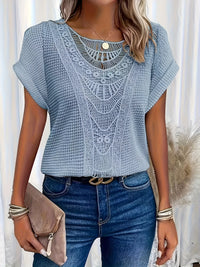 Nadine | Lässige Eleganz Spitzen T Shirt – Farbe3