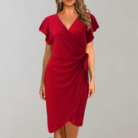 Vivian - Elegantes und fließendes Kleid mit lockerer Passform für Frauen – Rot