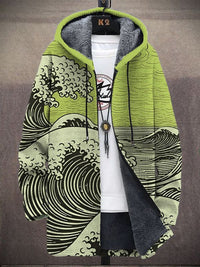 Nálha | Luxuriöser künstlerisch inspirierter Cardigan – Grün