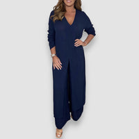 Bella | Luftige Feder Zweiteiliges Set – Marine