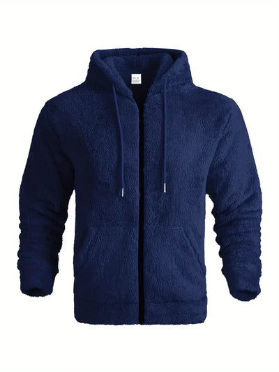 Liatrax | Klassischer einfarbiger Fleece-Hoodie für Männer – lässig und vielseitig