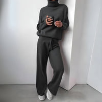 Yasmín - Kuscheliges Zweiteiliges Set – Schwarz