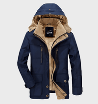 Herren Winterjacke | Kapuzendesign für kalte Bedingungen – Blau