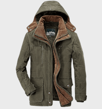 Herren Winterjacke | Kapuzendesign für kalte Bedingungen – Grün