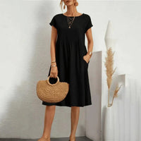 Amra – Sommerkleid für Leichtigkeit und Eleganz – Schwarz
