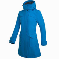 Heidi-Mode | Lange Wasserdichte Outdoor Regenjacke Mit Kapuze Für Damen Perfekt Für Outdoor Aktivitäten – Lichtblau