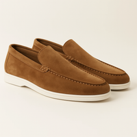 Loafers für Herren - Italienische Wildleder Halbschuhe für den Sommer – Braun