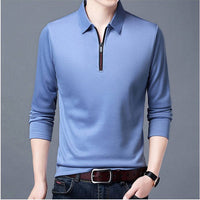Hugo Poloshirt | Elegantes Herren Poloshirt Kurzarm mit Reißverschluss – Hellblau