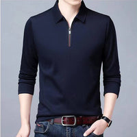 OLYMPS Poloshirt | Slim Fit Herren Poloshirt Kurzarm mit Reißverschluss – Marine