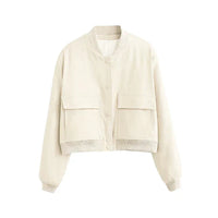 Trendige Damen-Übergangsjacke | Kurz – Beige