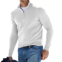 Herren Pullover | V-Ausschnittdesign für den Alltag – Weiß