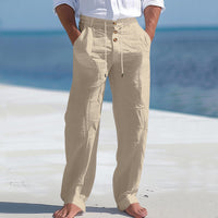 Nilo | Leichte Leinen Sommerhose – Khaki