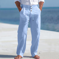 Nilo | Leichte Leinen Sommerhose – Hellblau
