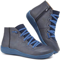 Nina | Trendige Orthopädische Stiefeletten – Blau