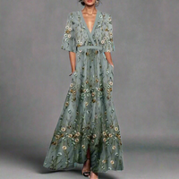 Claudia | Elegantes Vestito Pregiato da Donna – Grün