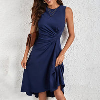 dunkelblaues ärmelloses midikleid – Dunkelblau