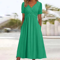 Jamaica - Elegantes Midikleid wit Bauchabdeckung – Grün